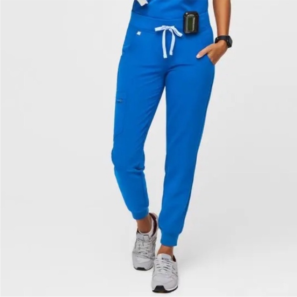 Figs Zamora Jogger Scrub Pants Royal Blue Size XS TALL medical dental.  20
